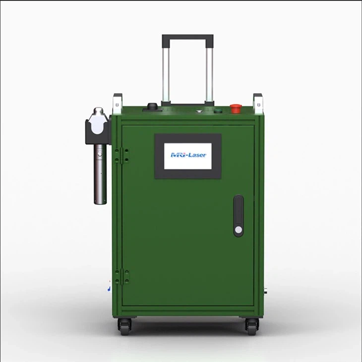 安い Mopa 200 ワット パルス レーザー クリーニング マシン荷物レーザー錆と塗料の除去のため