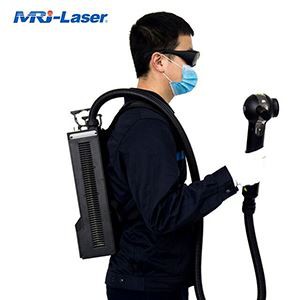 小型ポータブル防錆剤バックパックレーザー洗浄機100W
